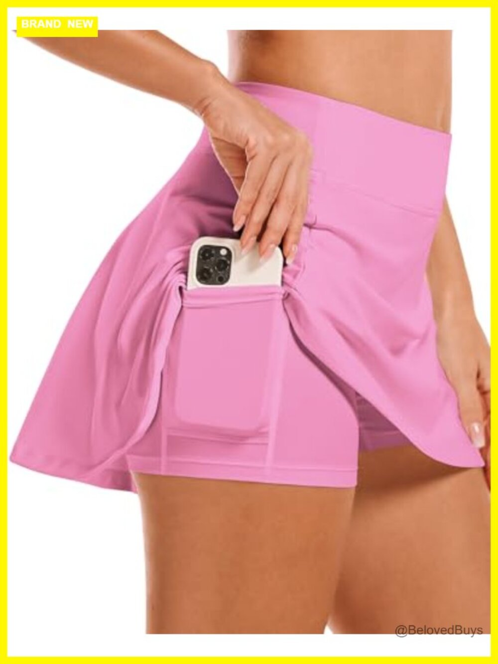 Women's High Waisted Athletic Tennis Golf Skort with Pockets and Built-in Shorts